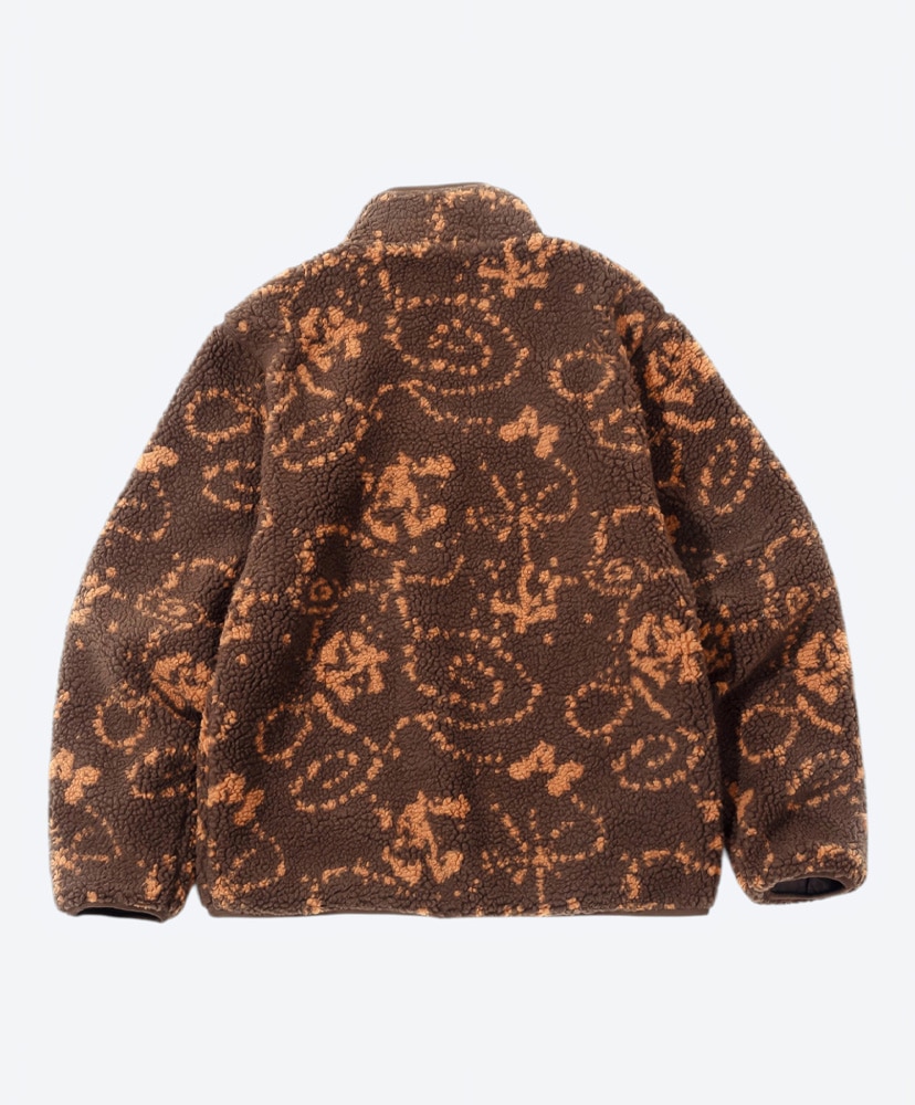Print Fleece Jacket Burnt Orange/バーントオレンジ L(MEN)