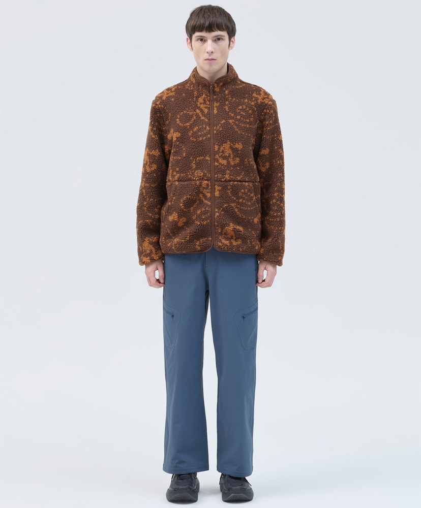 Print Fleece Jacket Burnt Orange/バーントオレンジ L(MEN)
