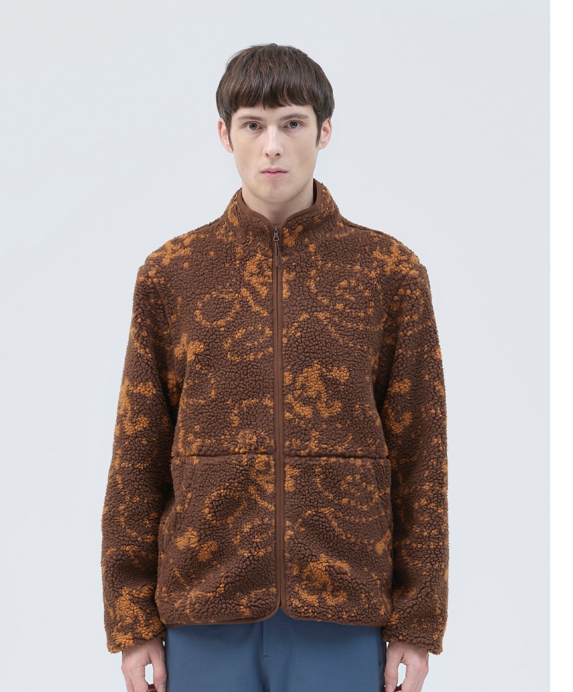 Print Fleece Jacket Burnt Orange/バーントオレンジ L(MEN)