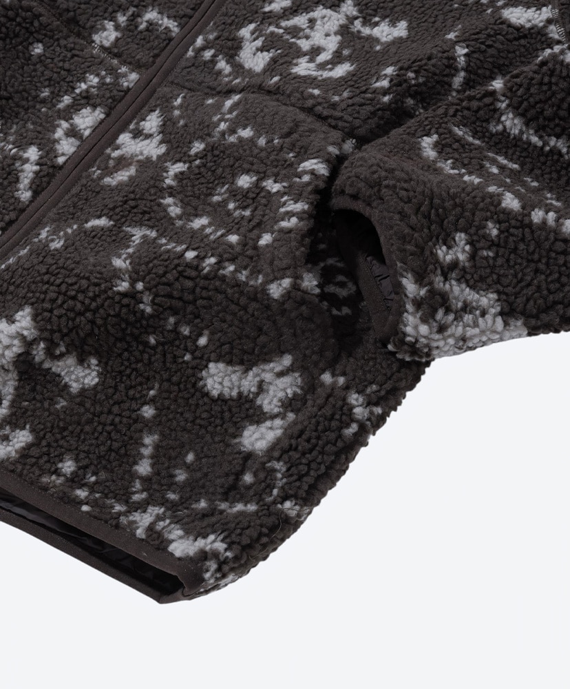 Print Fleece Jacket Smoky Brown/スモーキーブラウン L(MEN)