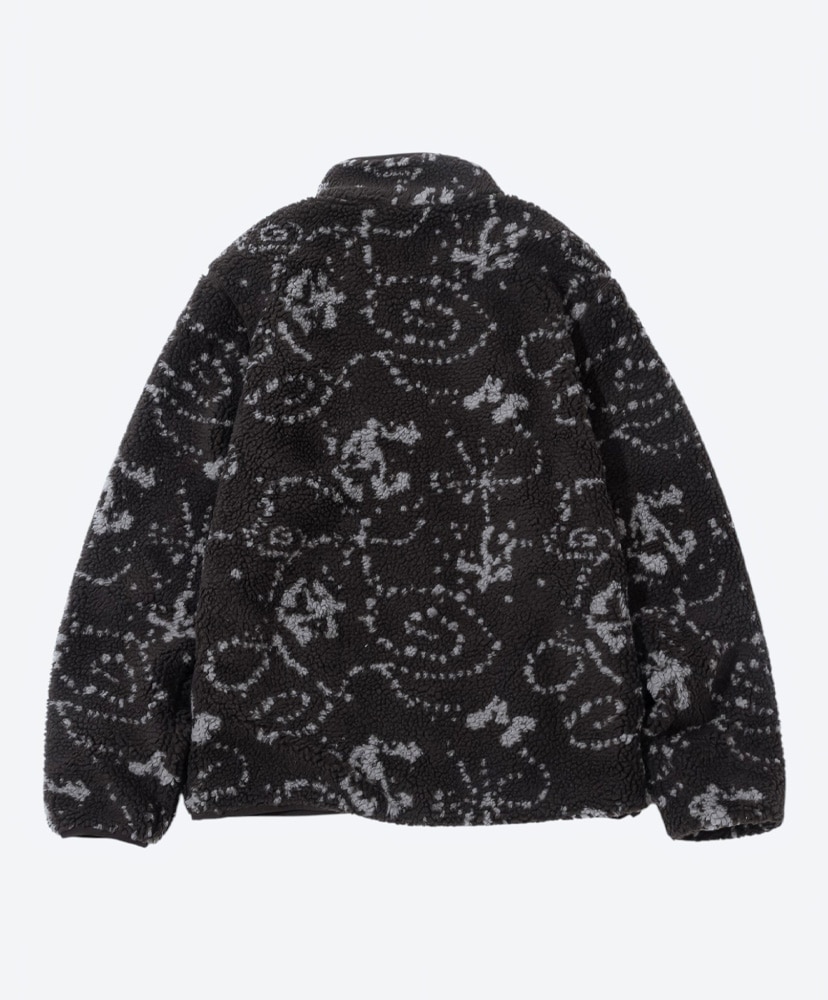 Print Fleece Jacket Smoky Brown/スモーキーブラウン L(MEN)