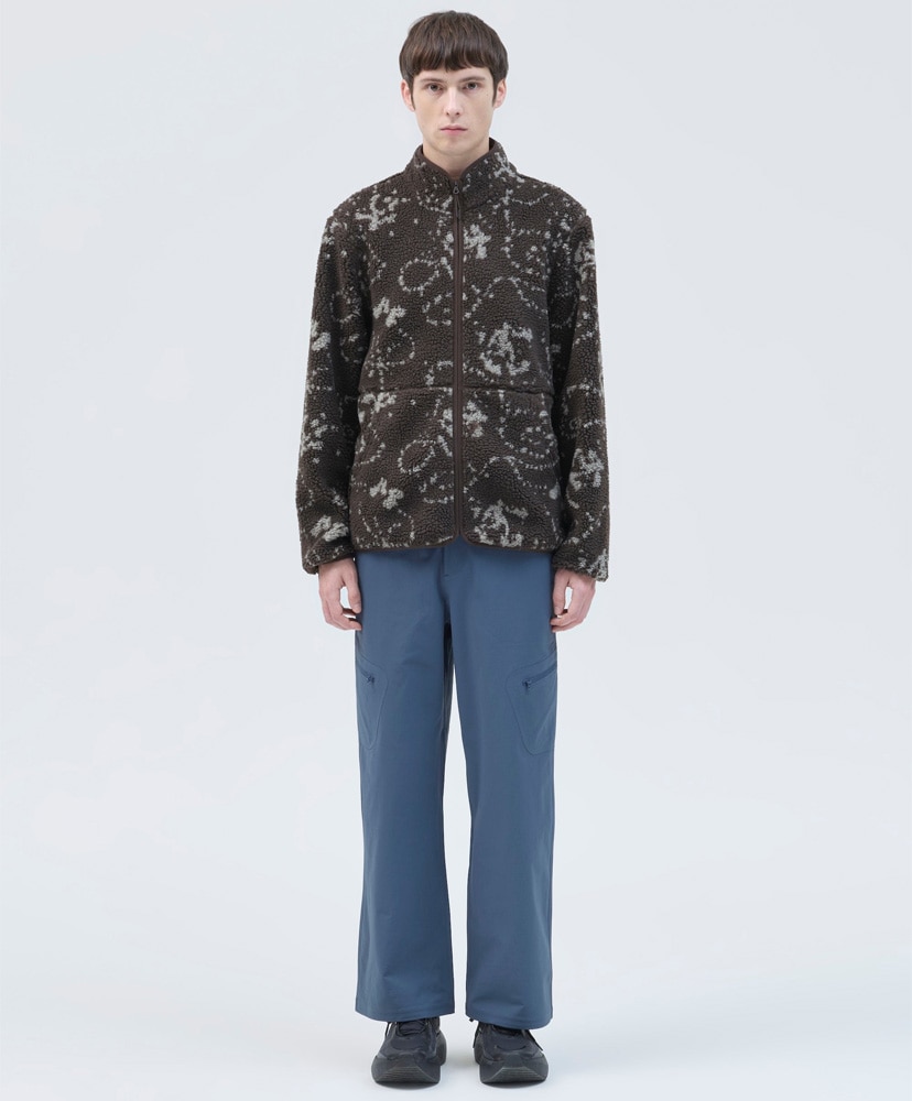 Print Fleece Jacket Smoky Brown/スモーキーブラウン L(MEN)