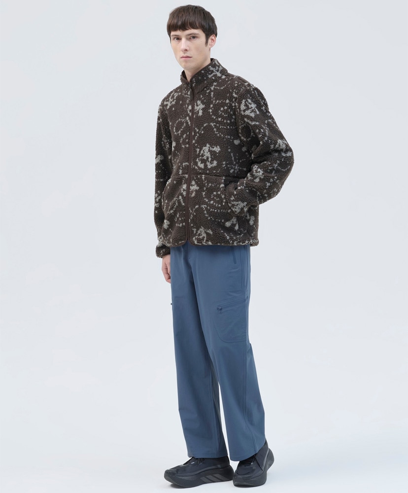 Print Fleece Jacket Smoky Brown/スモーキーブラウン L(MEN)