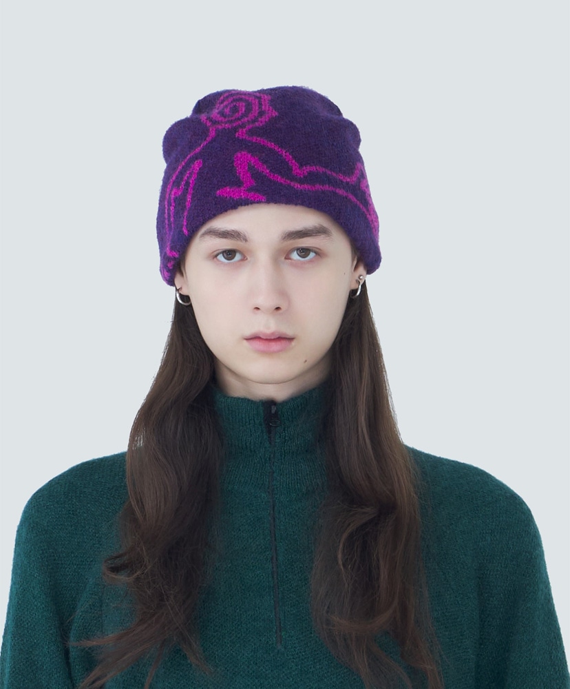 Exploration Mohair Mixed Beanie Purple/パープル OS