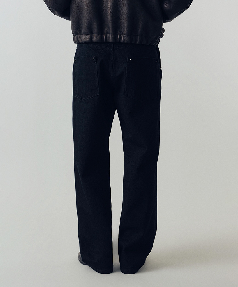 Cole Studded Jeans in Organic Cotton Black/ブラック 48(MEN)
