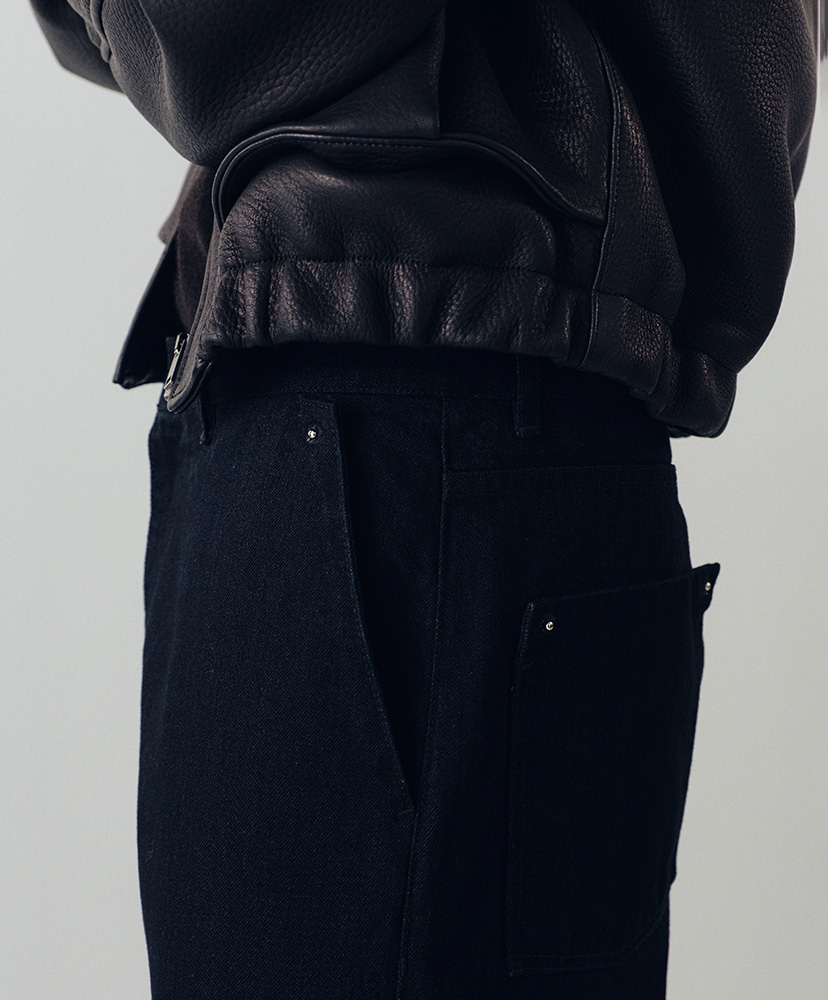 Cole Studded Jeans in Organic Cotton Black/ブラック 48(MEN)
