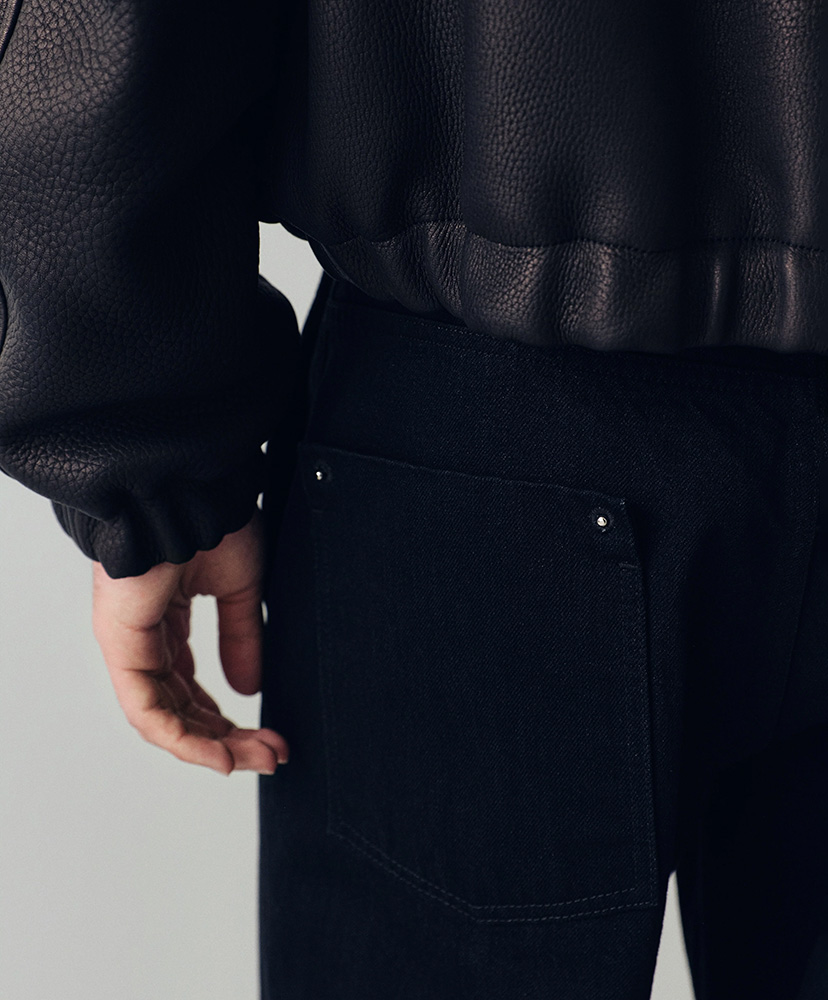 Cole Studded Jeans in Organic Cotton Black/ブラック 48(MEN)