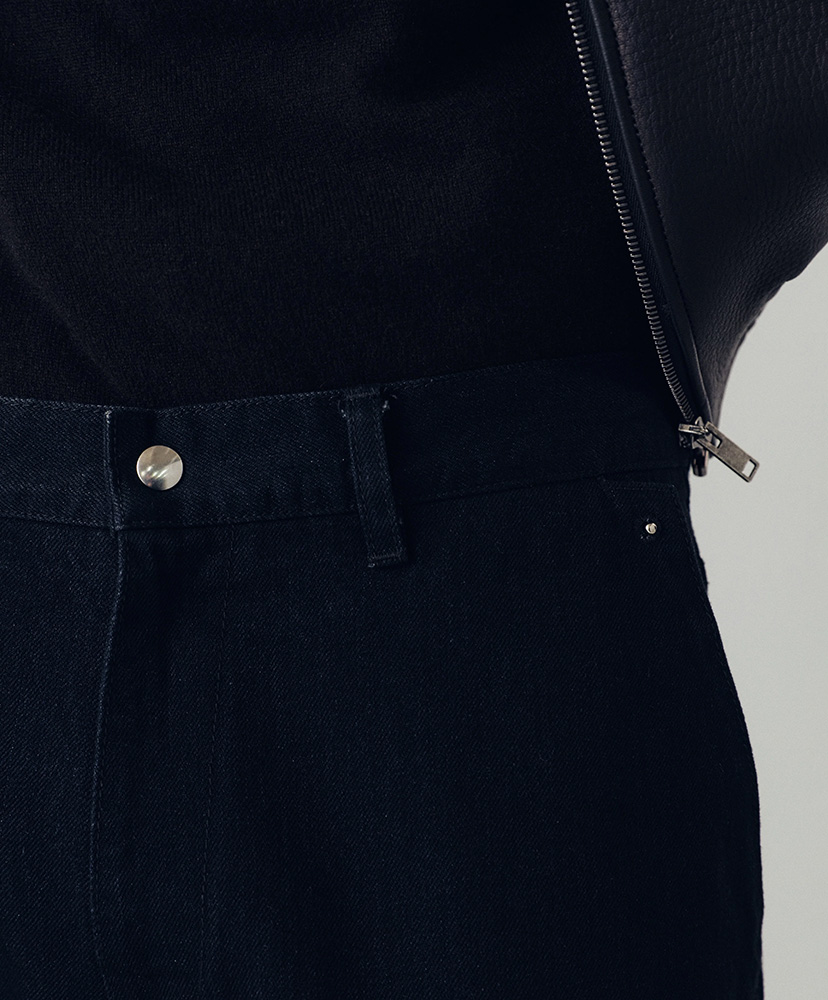 Cole Studded Jeans in Organic Cotton Black/ブラック 48(MEN)