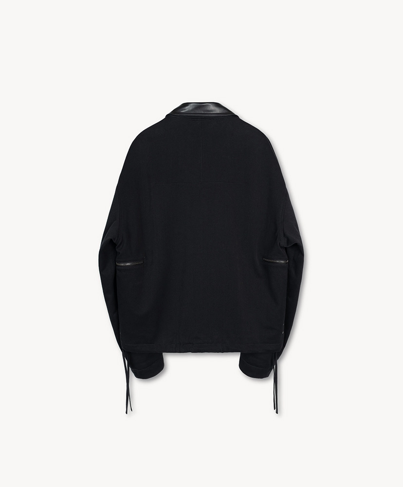 Teo Utility Jacket in Cotton/Silk/Cupro Black/ブラック 46(MEN)