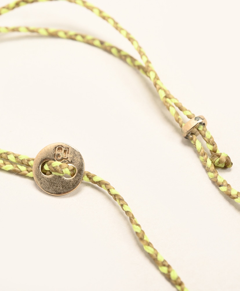 Signiture Thin Cord Anklet YB Toffe & Neon Yellow/トフィー＆ネオンイエロー ONE
