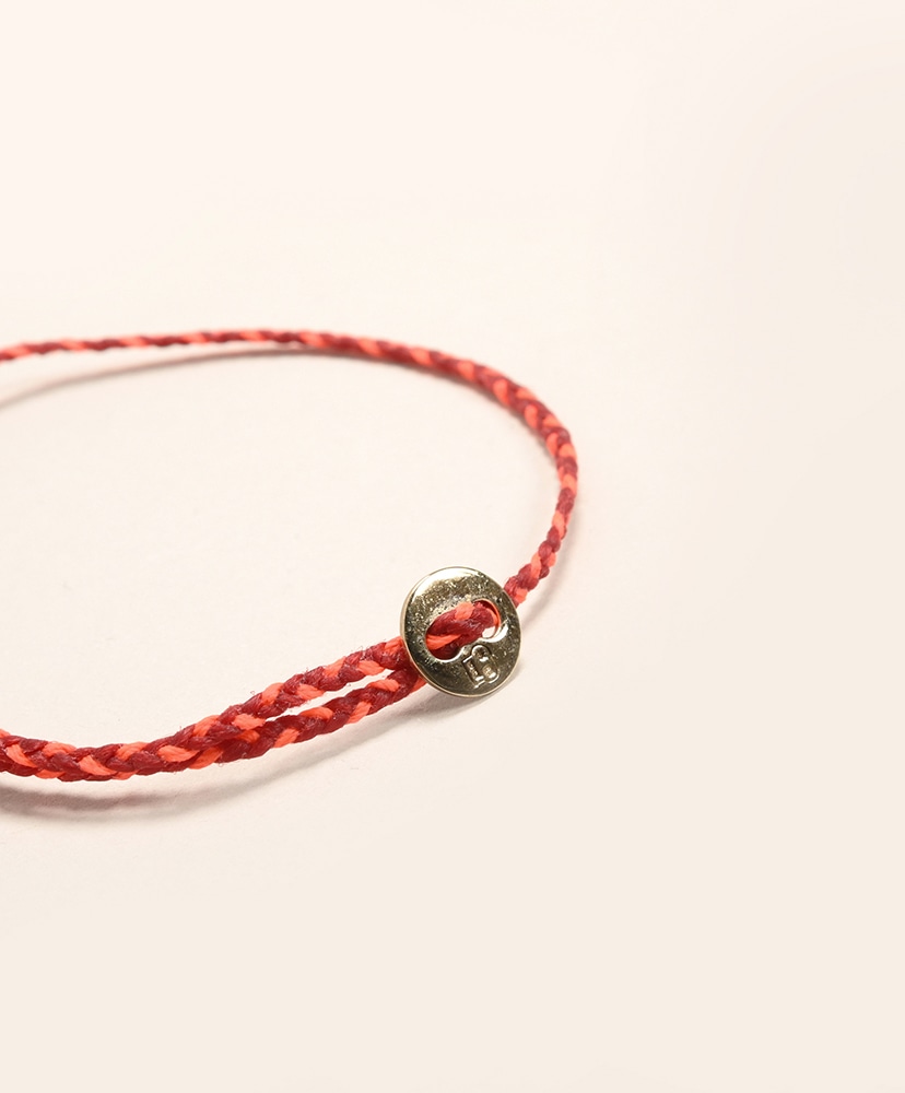 Signiture Thin Cord Bracelet YB Red & Neon Pink/レッド＆ネオンピンク ONE