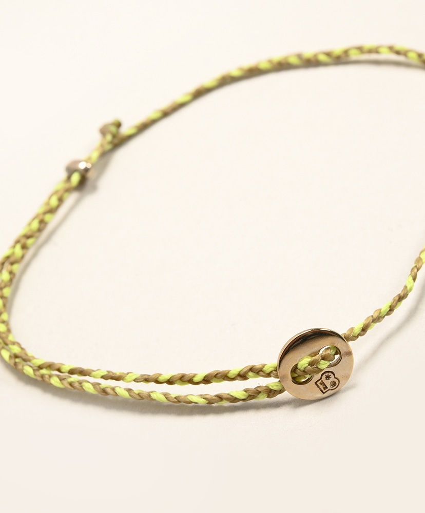 Signiture Thin Cord Bracelet YB Toffe & Neon Yellow/トフィー＆ネオンイエロー ONE