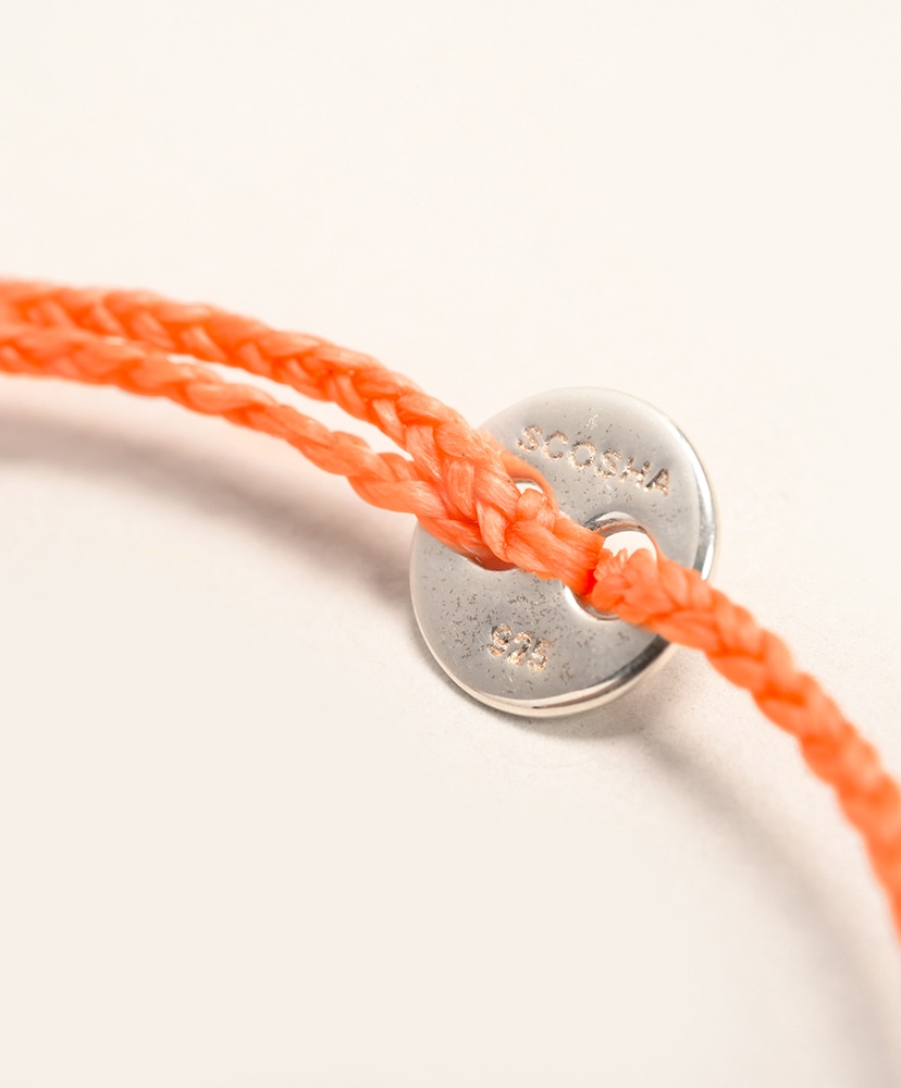 Signiture Thin Cord Bracelet SS Coral/コーラル ONE