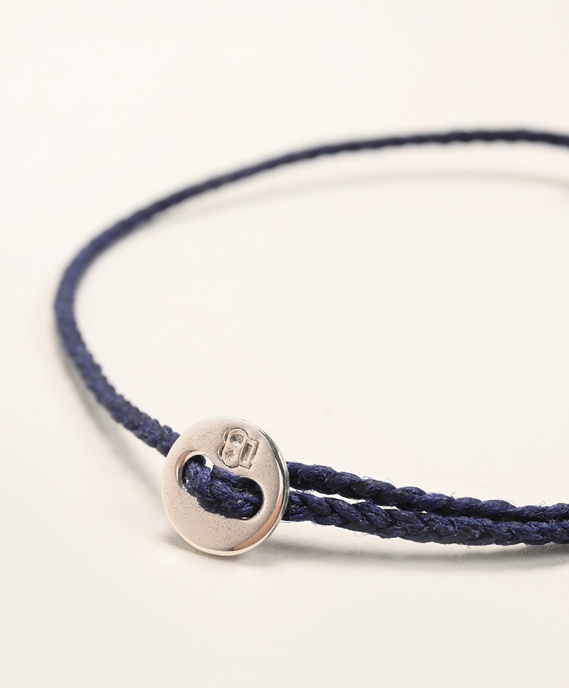 Signiture Thin Cord Bracelet SS Indigo/インディゴ ONE