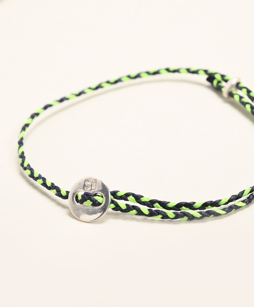 Signiture Thin Cord Bracelet SS Indigo & Neon Green/インディゴ＆ネオングリーン ONE