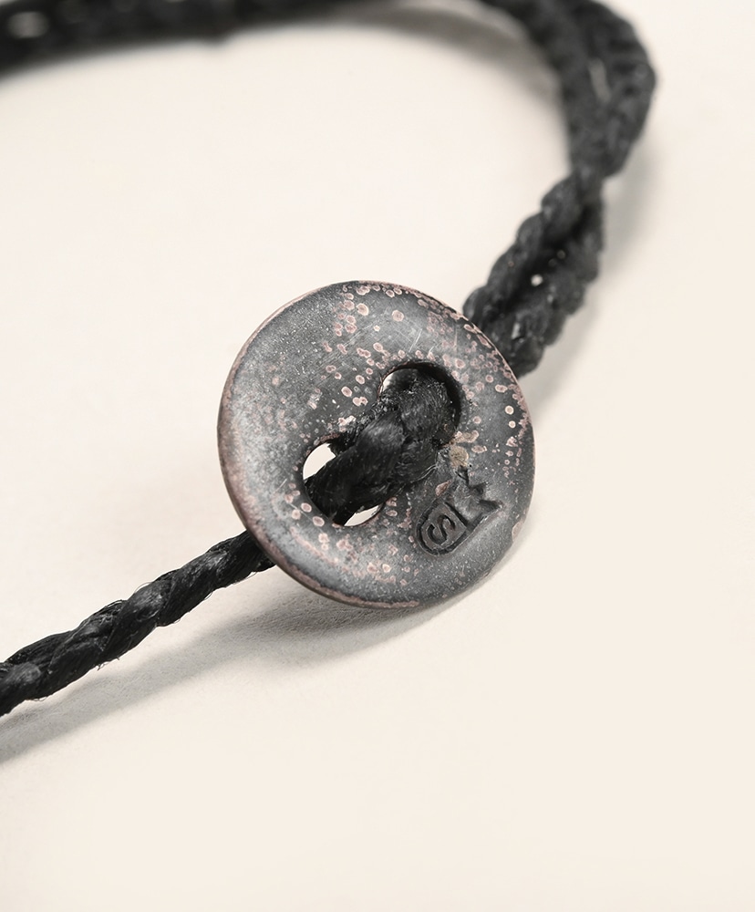 Signiture Thick Cord Bracelet SS Black Matte/ブラックマット ONE