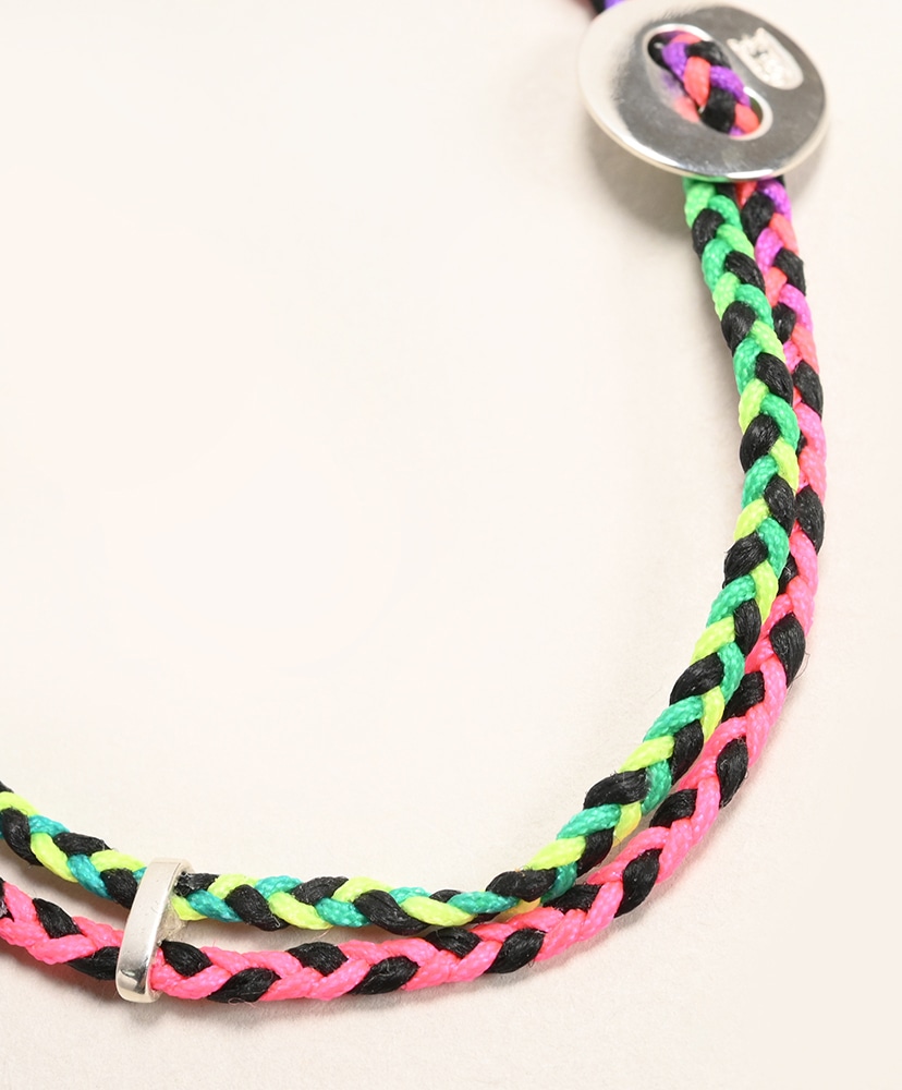 Signiture Thick Cord Bracelet SS Rainbow & Black/レインボーブラック ONE