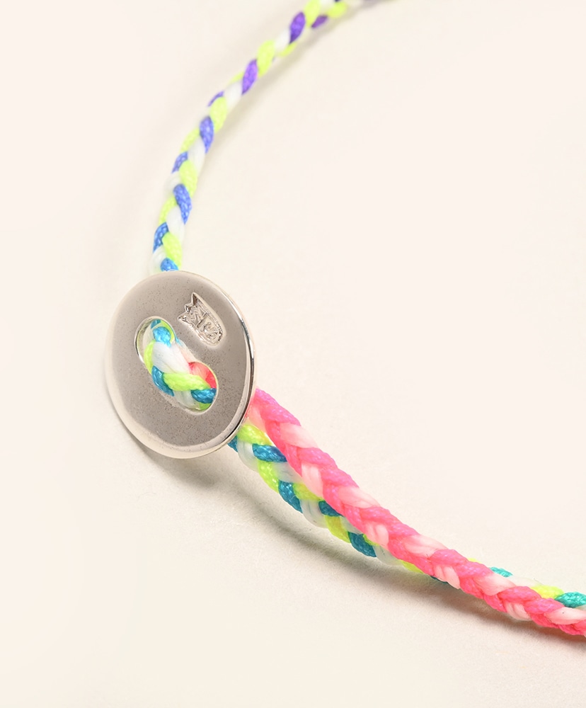 Signiture Thick Cord Bracelet SS Rainbow & White/レインボーホワイト ONE