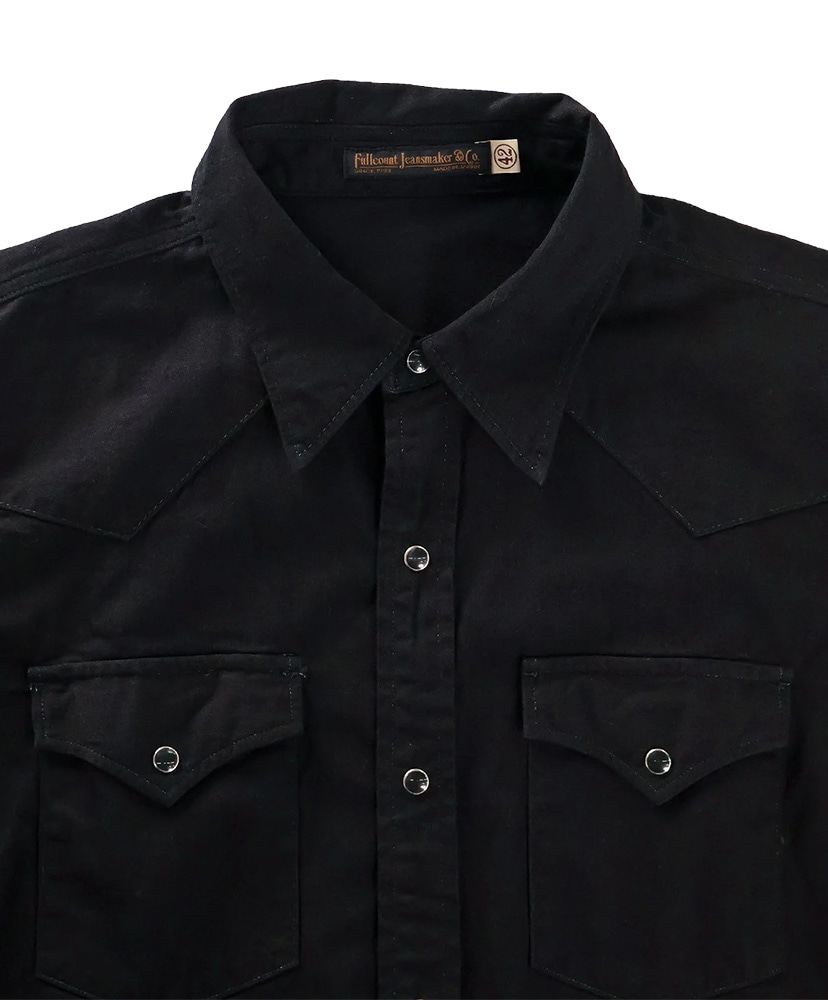 Black Black Denim Western Shirt Black/ブラック 40(MEN)