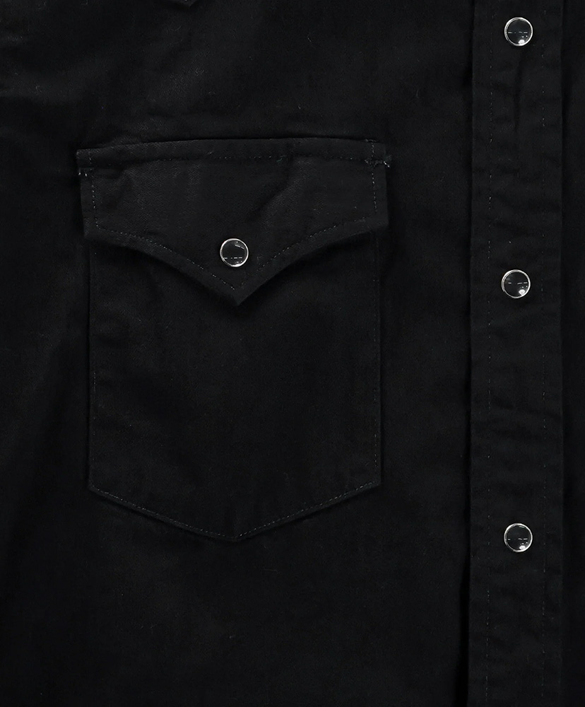 Black Black Denim Western Shirt Black/ブラック 40(MEN)