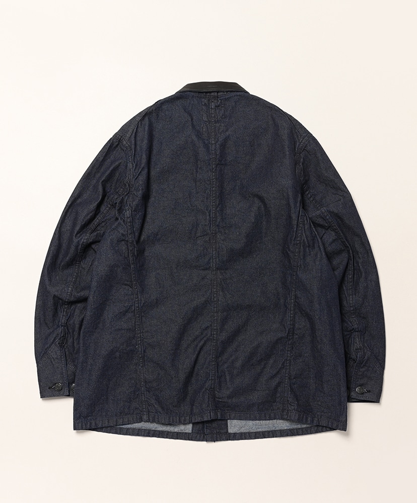 Leather Collar Denim Chore Jacket Indigo/インディゴ 42(MEN)