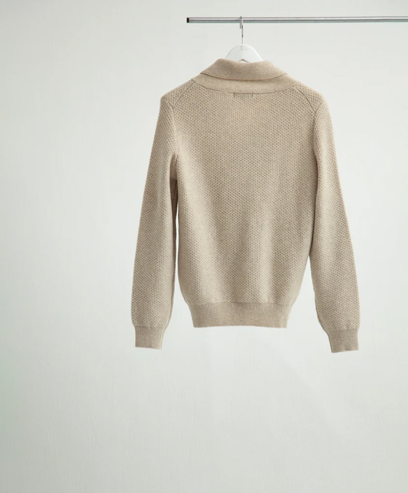 SHAWL COLLAR KNIT SWEATER BEIGE/ベージュ 48(MEN)