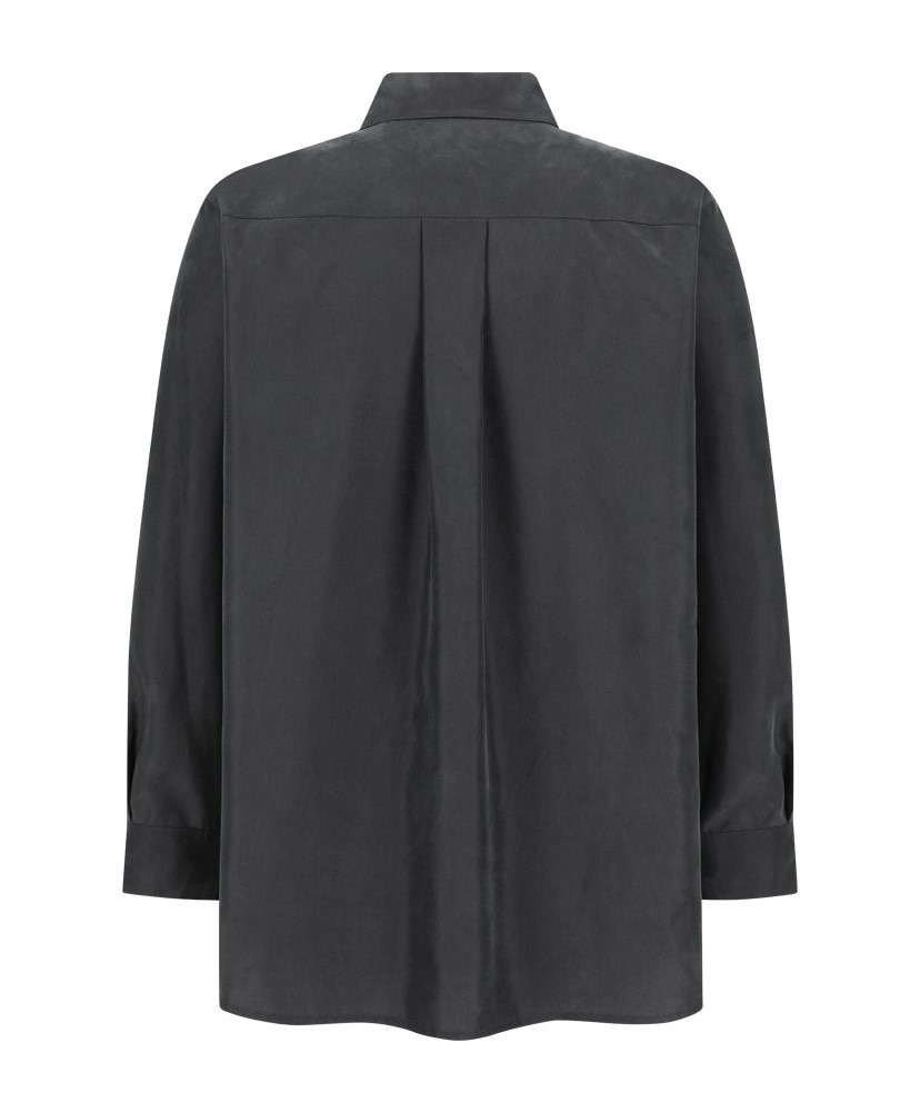 Cupro Shirt charcoal/チャコール L(MEN)