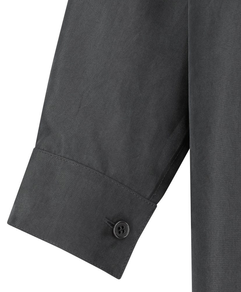 Cupro Shirt charcoal/チャコール L(MEN)