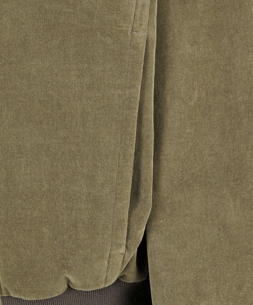 Velvet Zip Up Jumper Khaki/カーキ L(MEN)