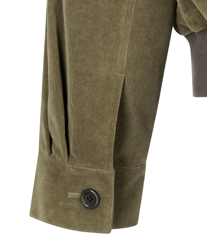 Velvet Zip Up Jumper Khaki/カーキ L(MEN)