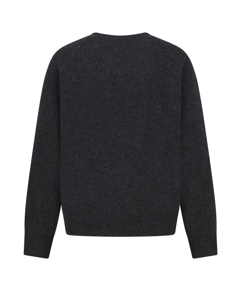 Racoon V-Neck Knit charcoal/チャコール S(MEN)