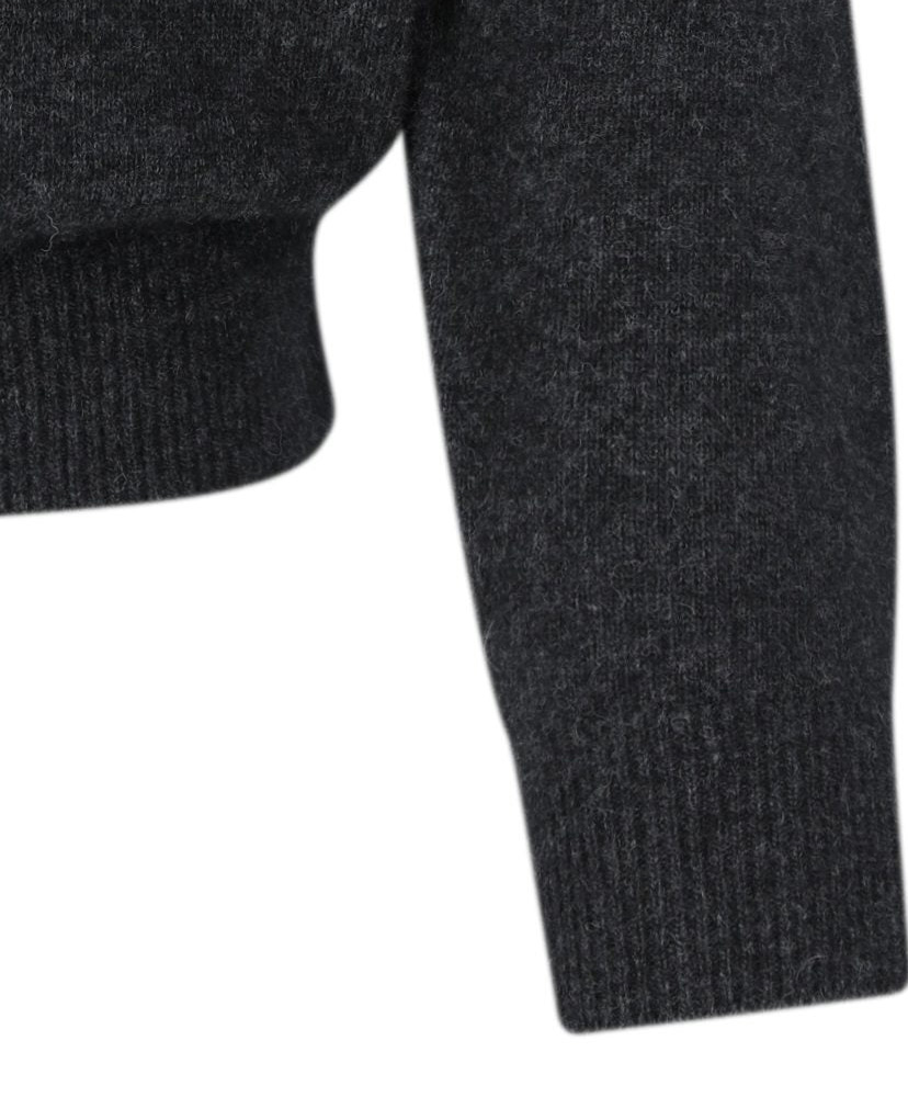 Racoon V-Neck Knit charcoal/チャコール S(MEN)