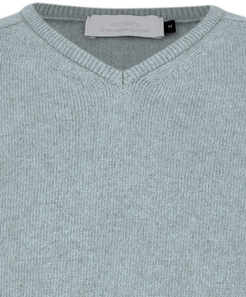 Racoon V-Neck Knit Mint/ミント S(MEN)