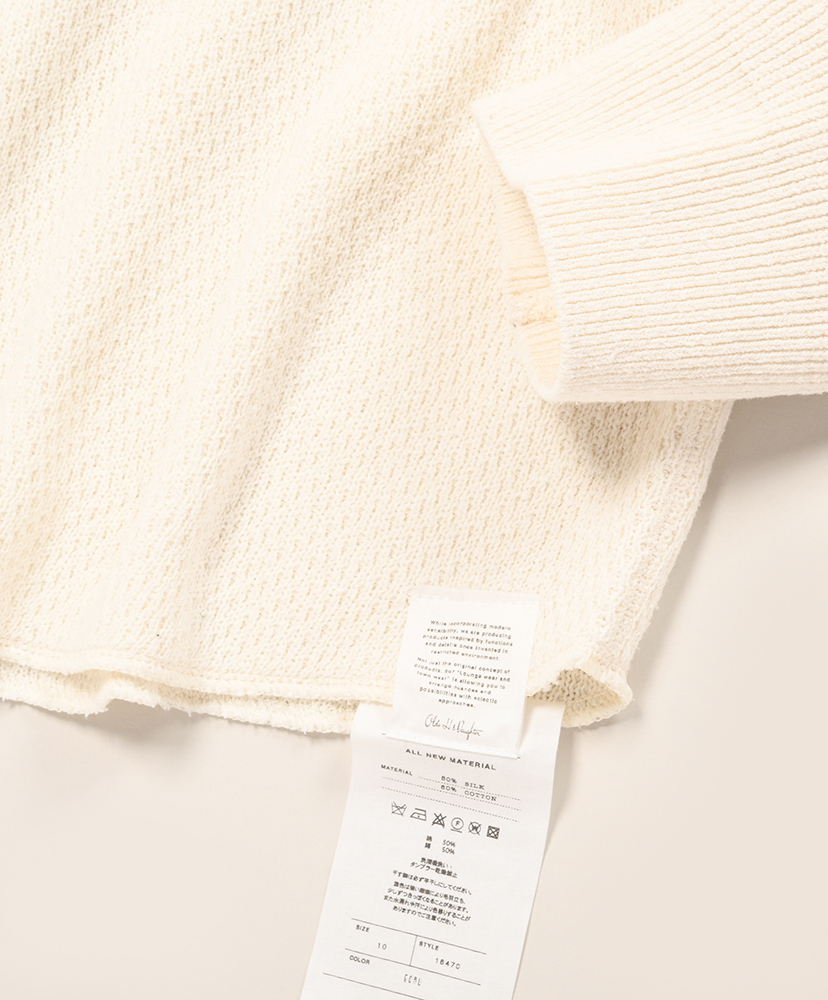 Silk Cotton Thermal Knit P/O Ecru/エクリュ 10(MEN)