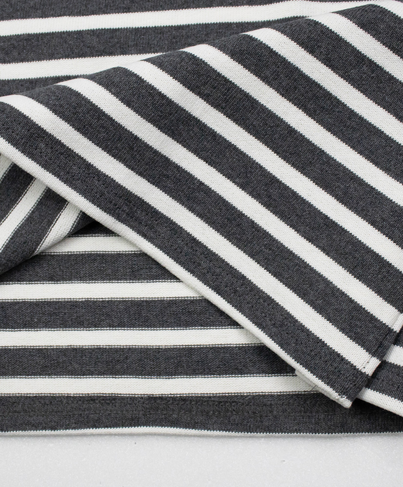 Tee Loose 霜降りチャコール×白 4(MEN)