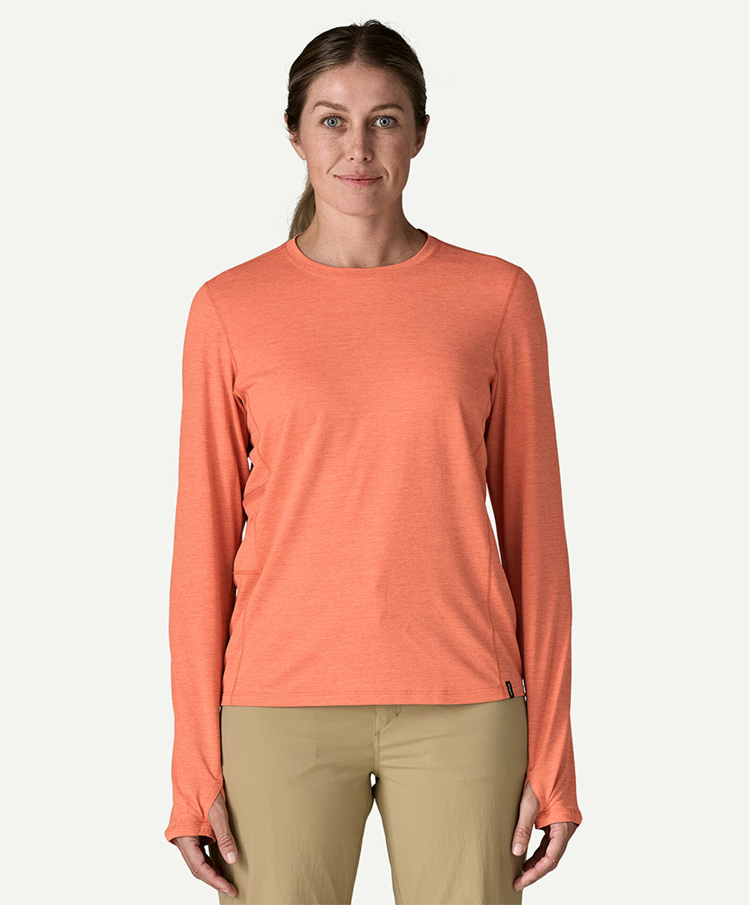 Women's Long-Sleeved Capilene Cool Sun Shirt MLPX/メロウメロン L(WOMEN)