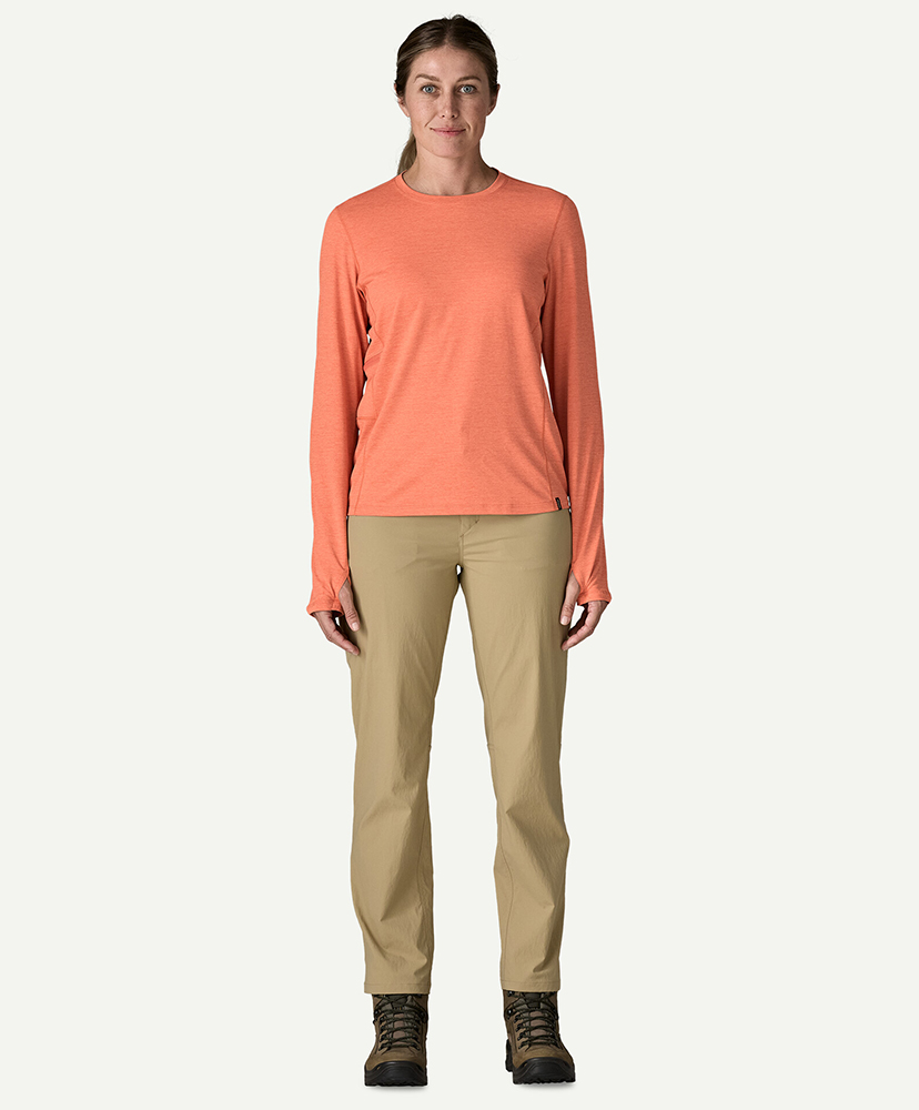 Women's Long-Sleeved Capilene Cool Sun Shirt MLPX/メロウメロン L(WOMEN)