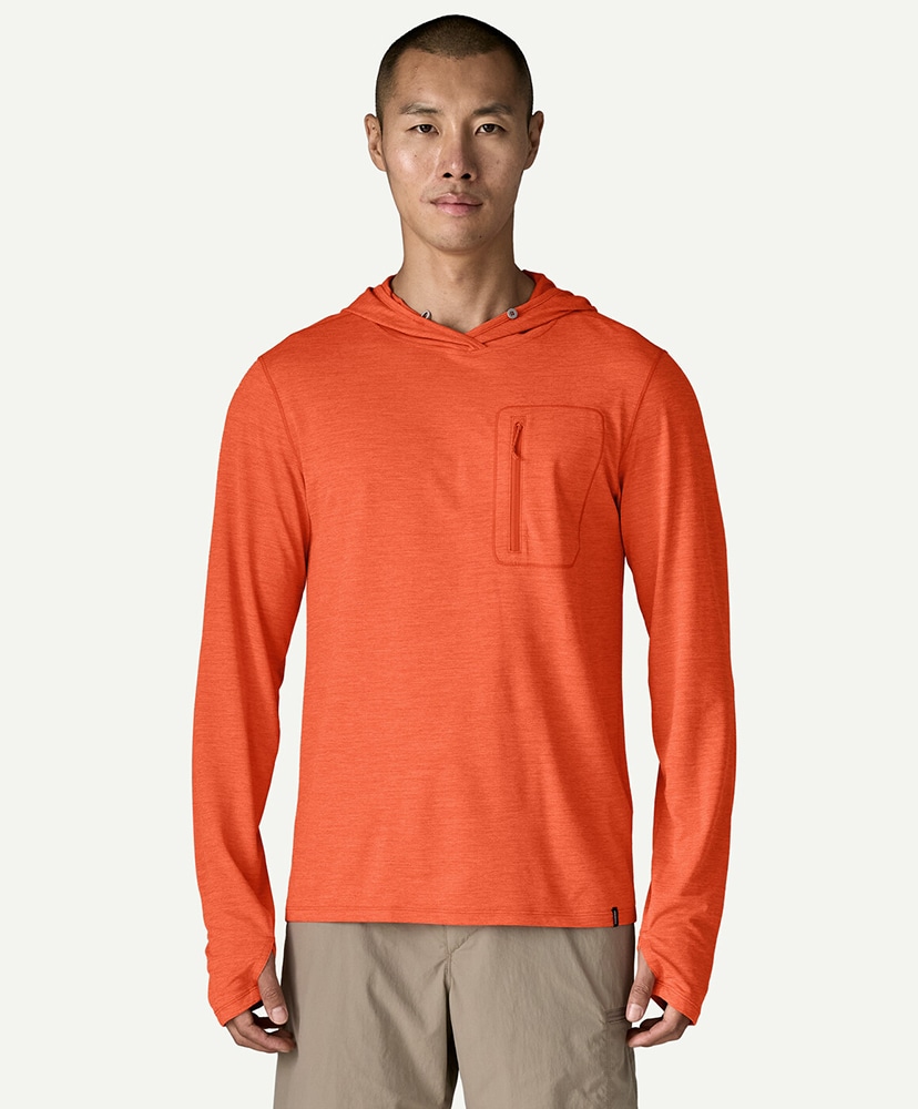 Men's Capilene cool Sun Hoody COLX/コールオレンジ L(MEN)