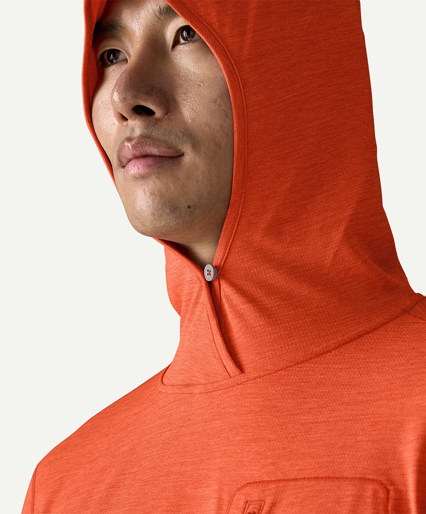 Men's Capilene cool Sun Hoody COLX/コールオレンジ L(MEN)