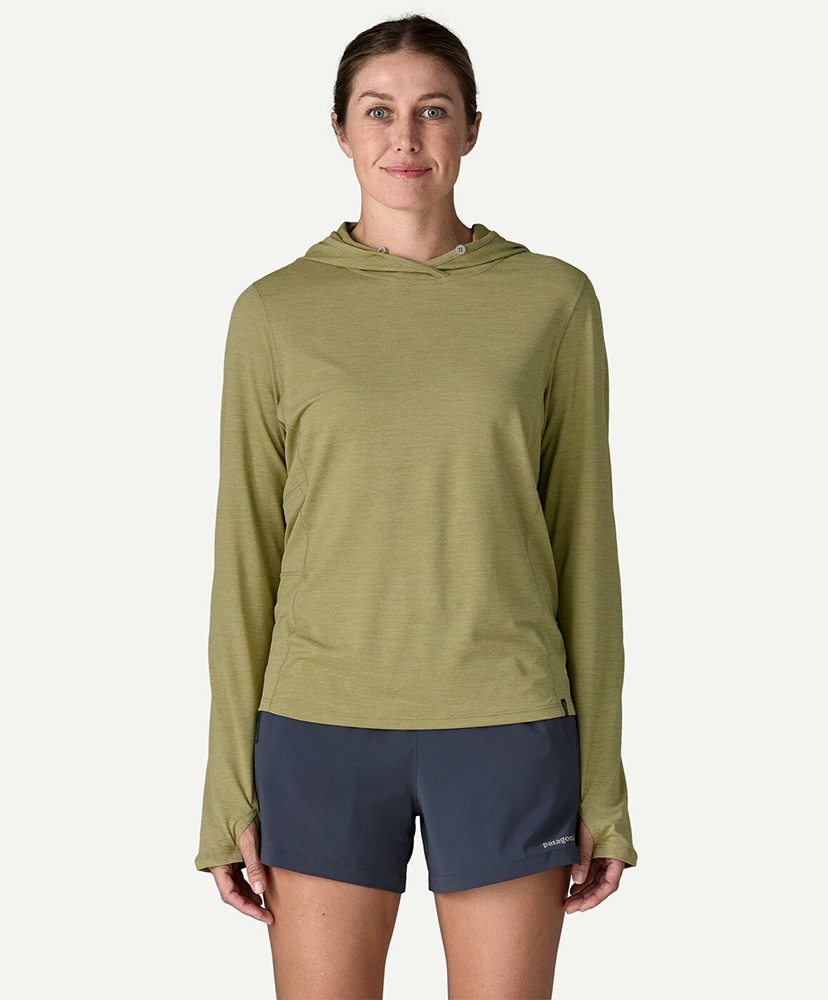 Women's Capilene Cool Sun Hoody GGNX/ガムツリーグリーン L(WOMEN)