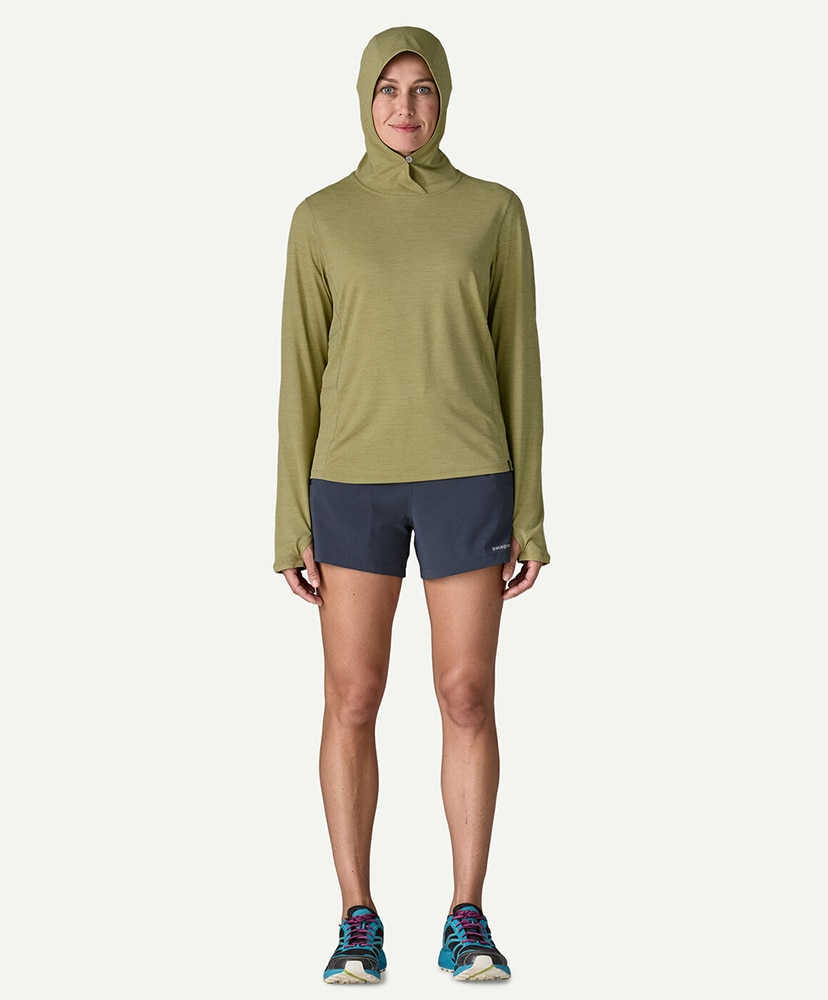 Women's Capilene Cool Sun Hoody GGNX/ガムツリーグリーン L(WOMEN)