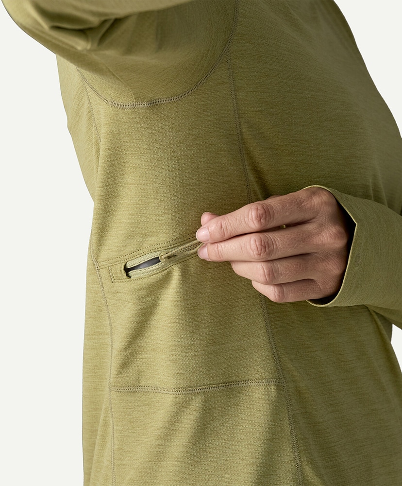 Women's Capilene Cool Sun Hoody GGNX/ガムツリーグリーン L(WOMEN)