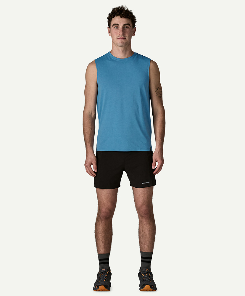 Men's Sleeveless Capilene Cool Daily Shirt SHRX/ショアブルー L(MEN)
