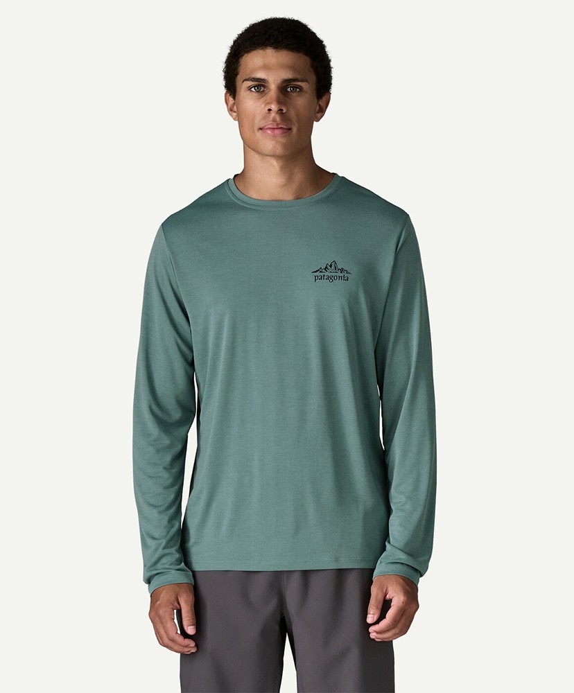 Men's Long Sleeved Capilene Cool Daily Shirt Cloud Crag BSLX/ブルーセージ L(MEN)