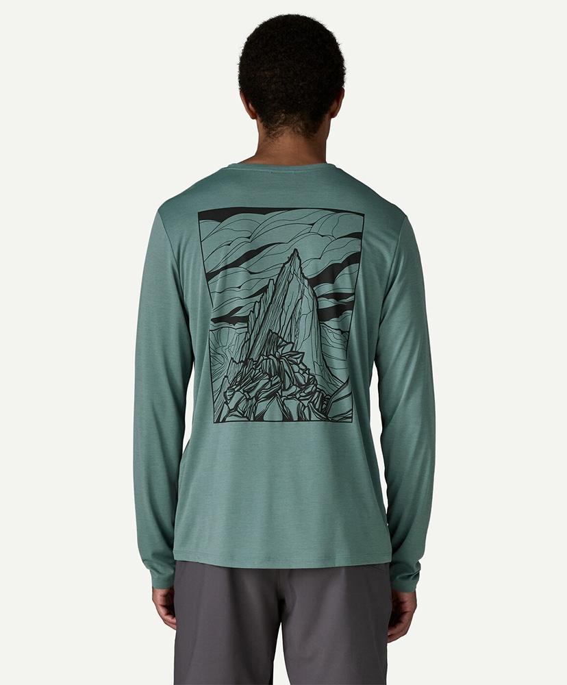 Men's Long Sleeved Capilene Cool Daily Shirt Cloud Crag BSLX/ブルーセージ L(MEN)