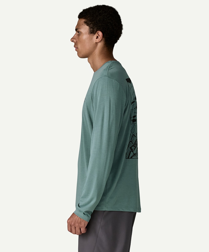 Men's Long Sleeved Capilene Cool Daily Shirt Cloud Crag BSLX/ブルーセージ L(MEN)