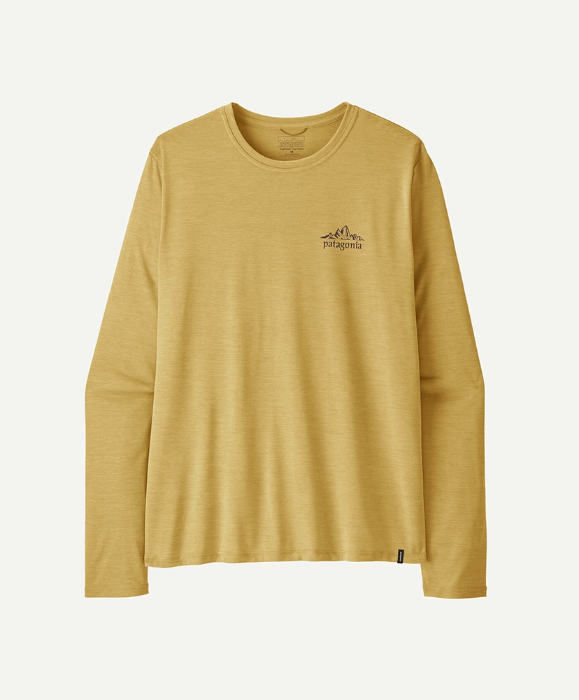 Men's Long Sleeved Capilene Cool Daily Shirt Cloud Crag LMYX/ライムストーンイエロー L(MEN)