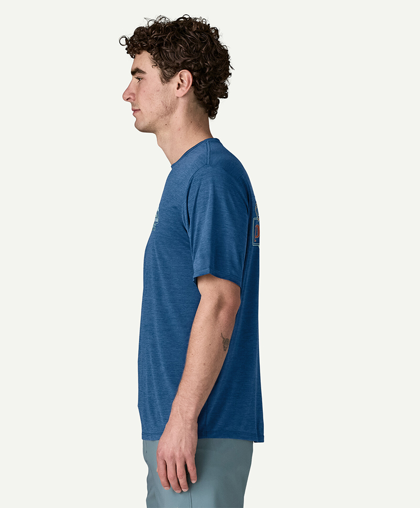 Men's Capilene Cool Daily Shirt - Great Waves CMBX/クレメントブルー L(MEN)