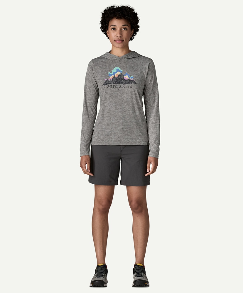 Women's Capilene Cool Daily Hoody Fitz Roy Nimbus FEA/フェザーグレー L(WOMEN)