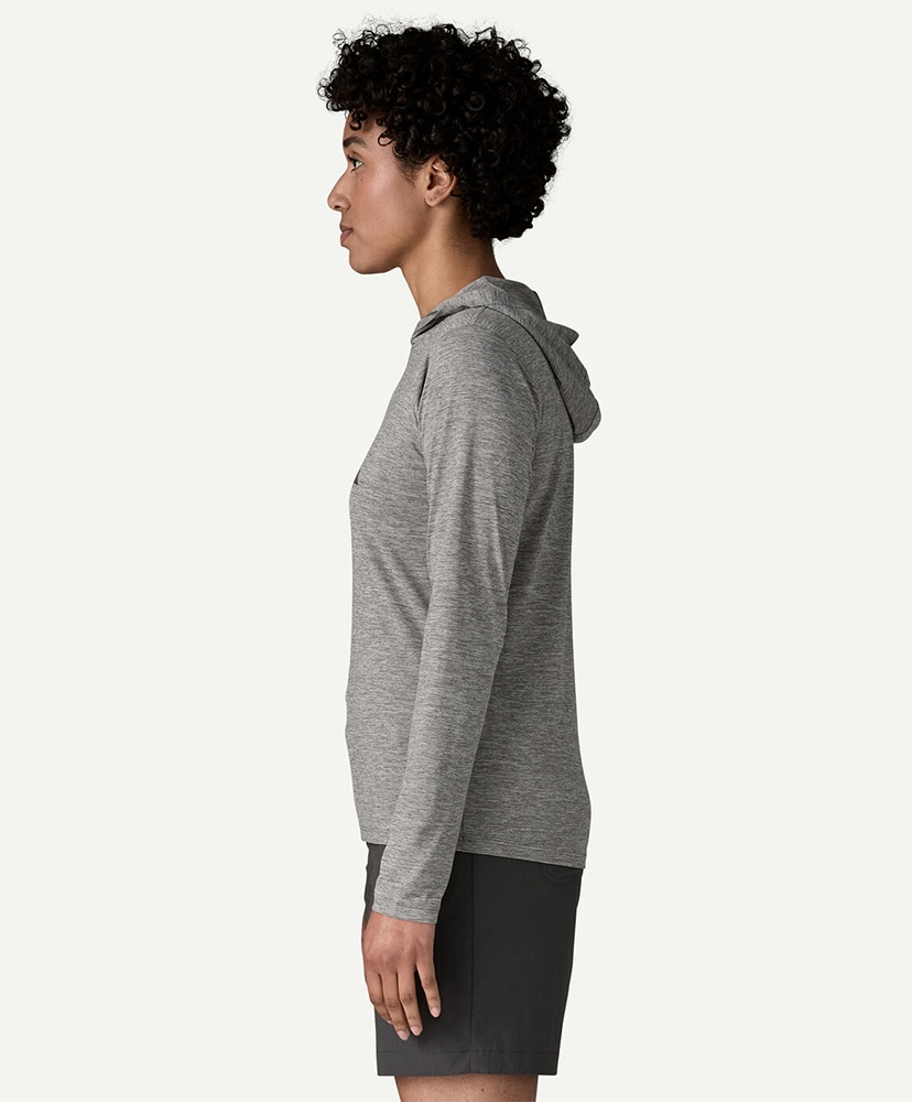 Women's Capilene Cool Daily Hoody Fitz Roy Nimbus FEA/フェザーグレー L(WOMEN)